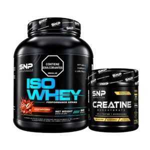 Combo Proteína ISO WHEY SNP 6 lb Sabor Mocaccino + Creatina Monohidratada 300 g | 90 + 60 Servicios